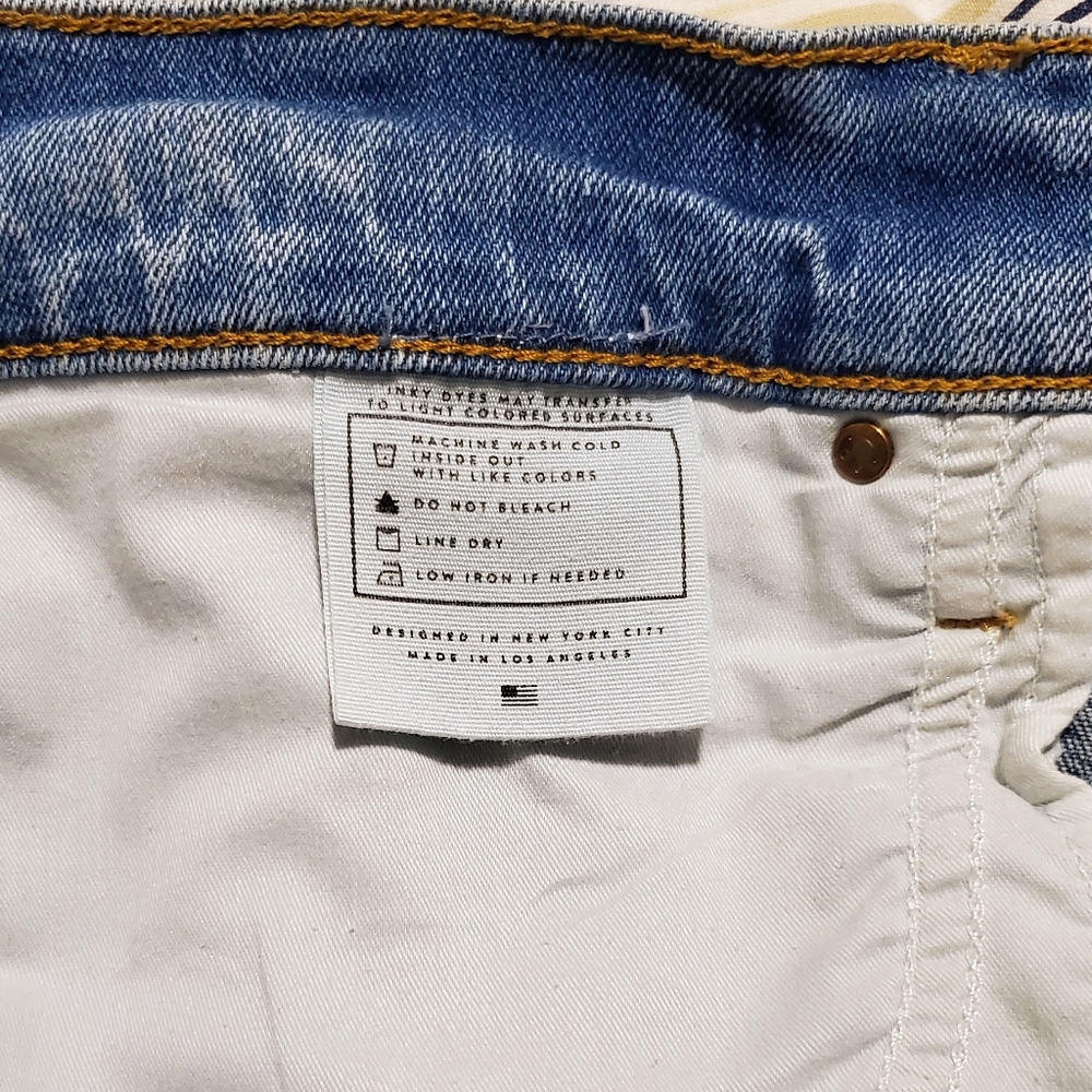 AYR The Sugar Straight Leg High Rise Jeans in Coconut Milk - Size 33 Short - Picture 9 of 10